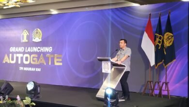 Direktur Jendral Imigrasi Silmy Karim dalam sambutannya dalam acara Peresemian Autogate Bandara Ngurah Rai, Selasa (1/10/2024).