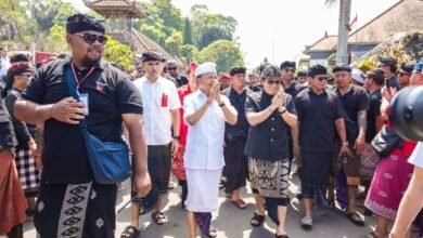 Koster-Giri Disambut Ribuan Masyarakat Bangli Saat Kampanye Terbuka, Minggu (13/10/2024).