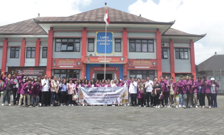 Kunjungan Kerja Universitas Katolik Soegijapranata Semarang di Lapas Narkotika Bangli, Rabu (2/10/2024).