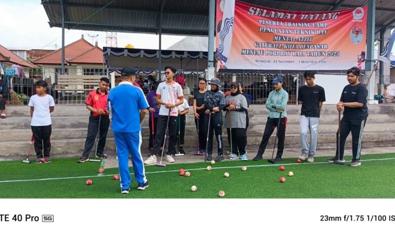 Program Pembinaan Atlet Berprestasi Gateball Denpasar Gelar Training Camp dari tanggal 30 November - 1 Desember 2024 di Lapangan Sintetis, PUPR, Ubung, Denpasar