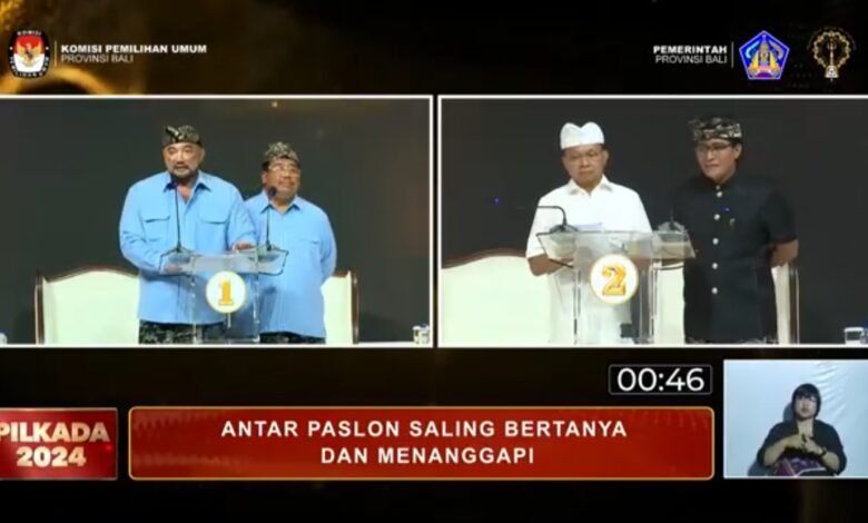 Debat terbuka ketiga Pilgub Bali sempat memanas saat Made Muliawan Arya (De Gadjah) mempertanyakan kebijakan pengelolaan Anggaran Pendapatan dan Belanja Daerah (APBD) di era kepemimpinan Wayan Koster. (ist)