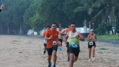 Lanud I Gusti Ngurah Rai menggelar event lari IG Ngurah Rai Air Force base Sunset Run 2024 dalam rangka memperingati Hari Bela Negara di Le Bleu by K Club, Nusa Dua, Bali, Sabtu (14/12/2024).