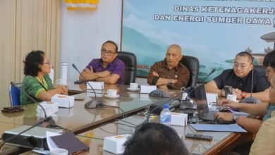 Pemerintah Provinsi Bali bersama Disnaker ESDM menggelar rapat koordinasi guna menyikapi dinamika distribusi LPG 3 Kg di Ruang Rapat Siddhakarya, Kantor Disnaker ESDM Bali, Selasa (4/2/2025). (Dok/ist).