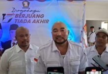 Ketua DPD Partai Gerindra Bali Made Mulyawan Arya alias De Gadjah dalam gelaran HUT ke-17 Partai Gerindra di Kantor DPD Gerindra Bali, Kamis (6/2/2025). (Dok/Rahma).