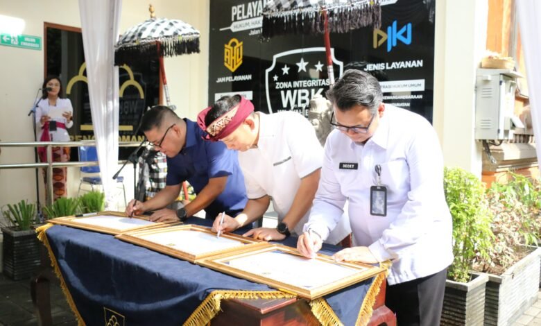 Kantor Wilayah Kementerian Hukum dan HAM (Kemenkumham) Bali meresmikan Pelayanan Terpadu Bersama pada Kamis (13/3/2025). (dok.istimewa).