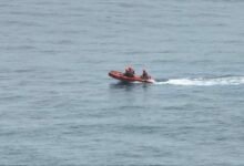 Tim SAR Gabungan lakukan pencarian seorang WNA China yang hilang terseret arus di Pantai Nyang-Nyang, Kuta Selatan, Badung, Minggu (16/3/2025). (Dok.istimewa).