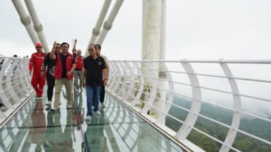Gubernur Bali Wayan Koster meninjau langsung pembangunan tahap kedua Turyapada Tower di Desa Pegayaman, Kecamatan Sukasada, Buleleng, Sabtu (27/9/2025). (dok.istimewa)