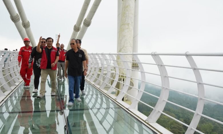 Gubernur Bali Wayan Koster meninjau langsung pembangunan tahap kedua Turyapada Tower di Desa Pegayaman, Kecamatan Sukasada, Buleleng, Sabtu (27/9/2025). (dok.istimewa)