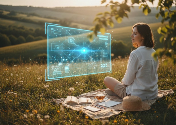 Ilustrasi digital detox. (dok.AI)