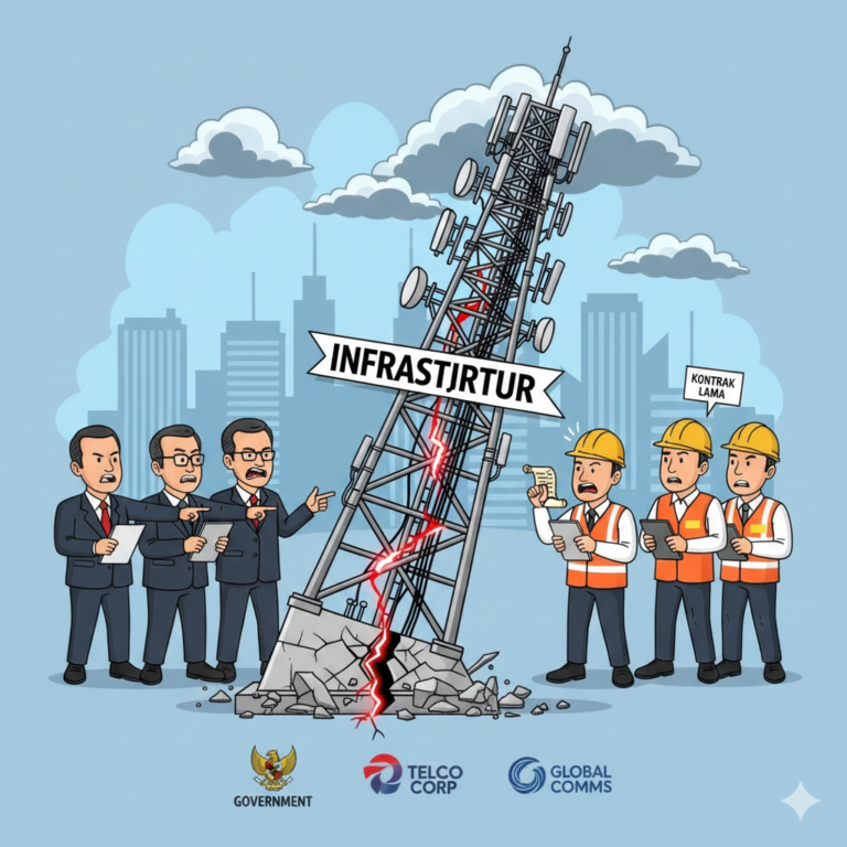 Ilustrasi sengketa menara telekomunikasi. (Dok. Istimewa)