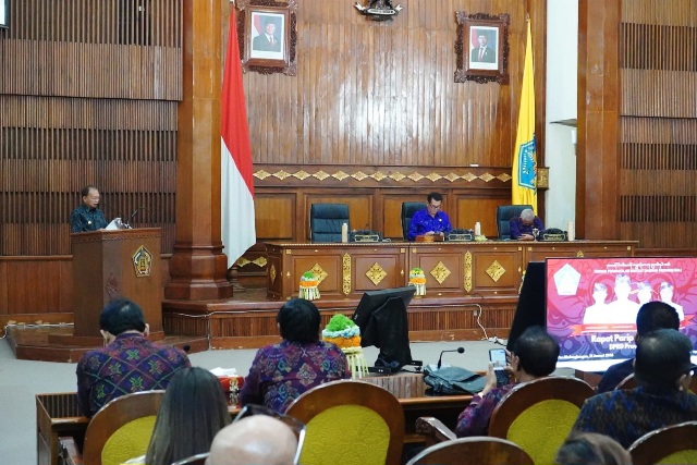 Sidang Paripurna ke-26 DPRD Provinsi Bali di Ruang Wiswa Sabha Utama, Kantor Gubernur Bali, Rabu (21/1/2026). (dok.istimewa)