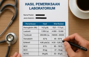 Ilustrasi Hasil Pemeriksaan Laboraturium. (dok.ai)