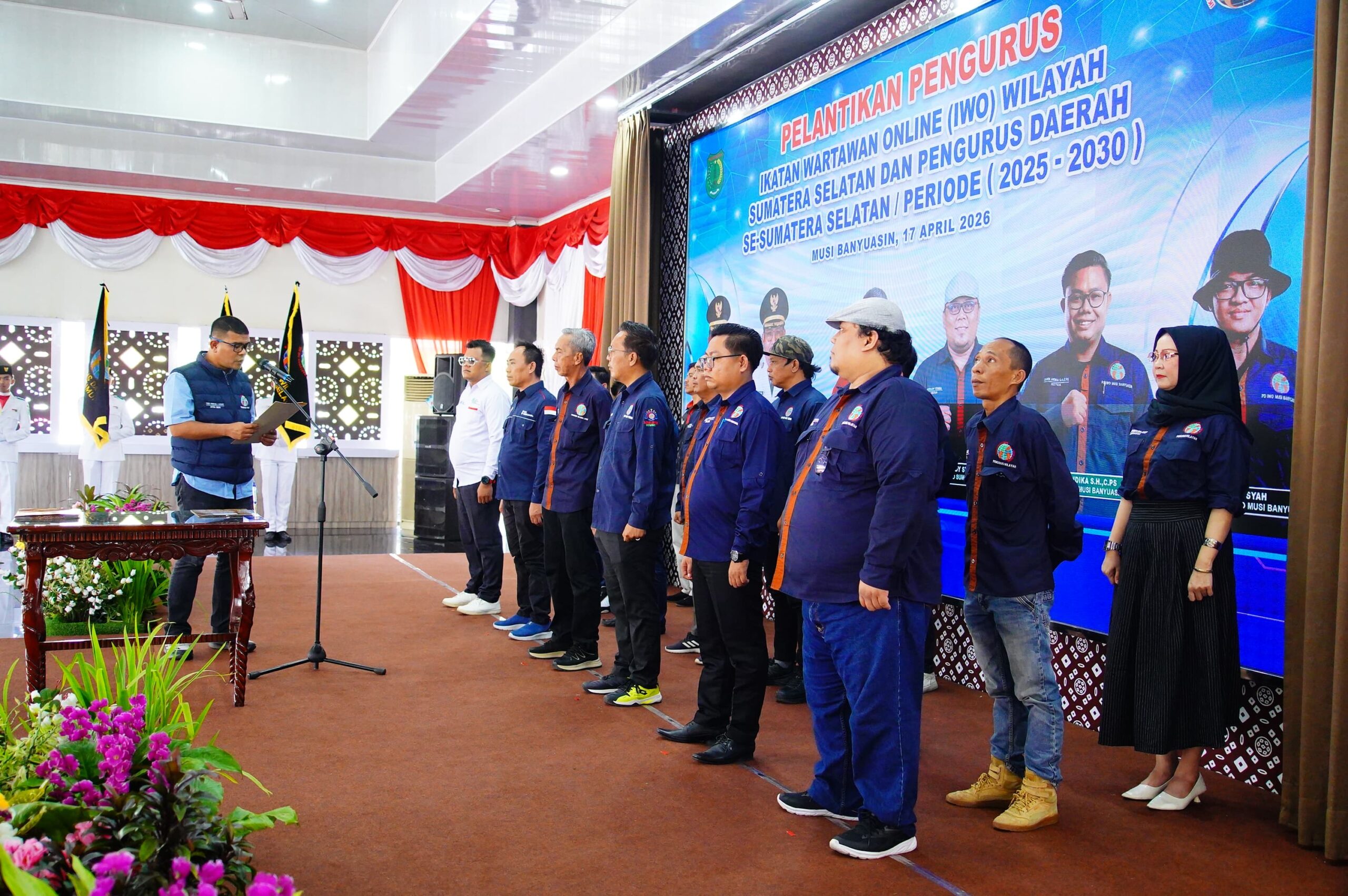 Suasana pelantikan pengurus PW IWO Sumsel dan sejumlah PD di Sumsel. (Dok: Istimewa)