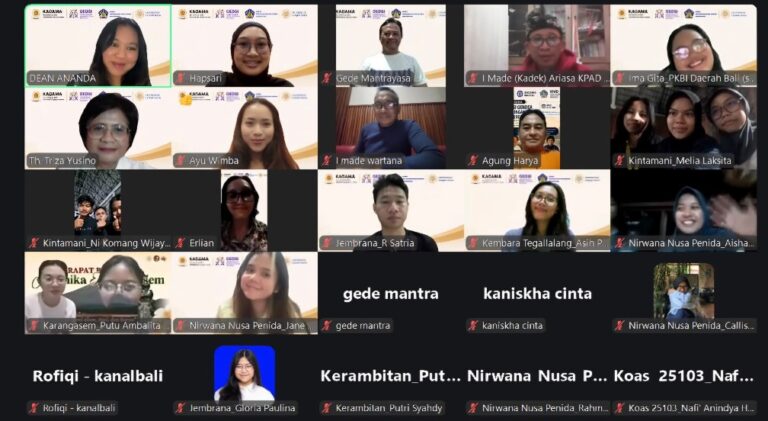 Webiner literasi yang diadakan oleh Keluarga Alumni Gadjah Mada (Kagama) Bali bersama mahasiswa KKN PPM Universitas Gadjah Mada (UGM). (dok: istimewa)