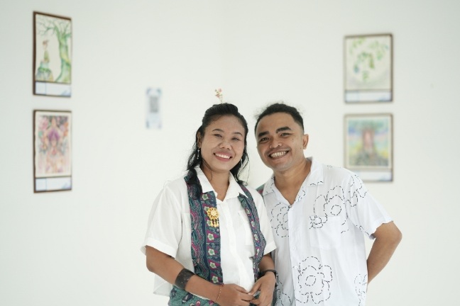 I Wayan Suma Bagia (kanan) dan Ni Kadek Novi Sumariani (kiri)
