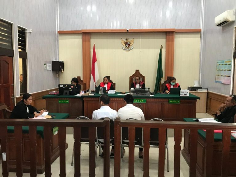 Suasana Sidang perkara narkotika dengan terdakwa RU di Pengadilan Negeri (PN) Denpasar, Bali, Kamis (24/9/2026). (dok: redaksi)