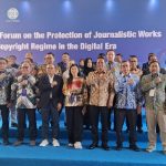 Foto bersama dalam ASEAN Forum on the Protection of Journalistic Works in the Copyright Regime in the Digital Era di The Patra Hotel, Bali, Sabtu (10/10/2026). (dok: Rahma)